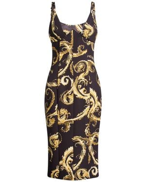 Versace Jeans Couture Midi Dress Polyester, Elastane - Metallic