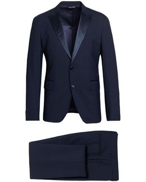 Brian Dales Suit Polyester, Wool, Elastane - Blue