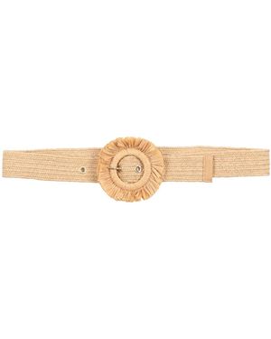 Shirtaporter Belt Natural Raffia, Elastane - White