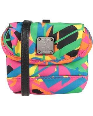 MCM Fuchsia Belt Bag Textile Fibers - Green