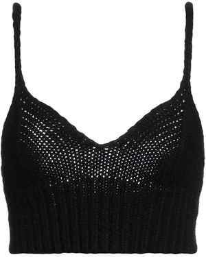 ERMANNO FIRENZE Top Alpaca Wool, Polyamide, Wool - Black