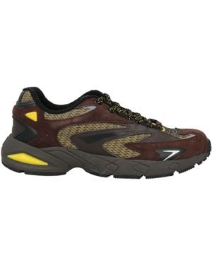 Date Sneakers Leather, Textile Fibers - Brown