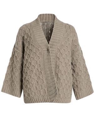 Gentry Portofino Cardigan Virgin Wool, Cashmere - Gray
