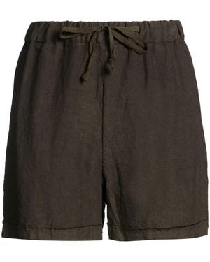 Aequamente Dark Shorts & Bermuda Shorts Linen - Black