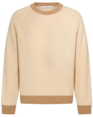 Original Vintage Style Jumper Polyamide, Alpaca Wool, Wool - Natural