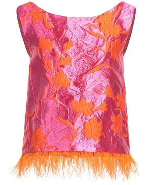 ANNA SIRICO COUTURE Fuchsia Top Polyester, Polyamide - Pink