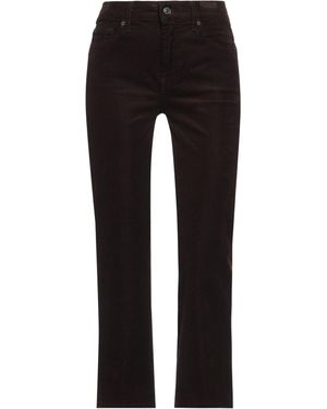 7 For All Mankind Dark Trousers Cotton, Modal, Polyester, Polyurethane - Black