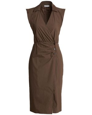 Patrizia Pepe Vestido Midi - Marrón