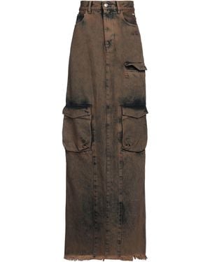 Gcds Denim Skirt - Brown