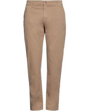Stilosophy Camel Pants Cotton, Elastane - Natural