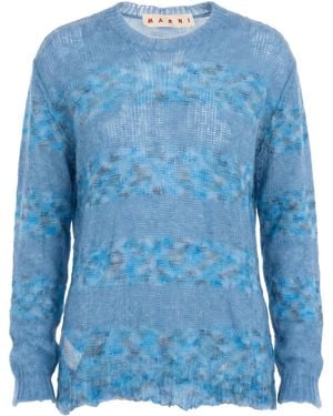 Marni Sweater Mohair Wool, Polyamide, Wool - Blue