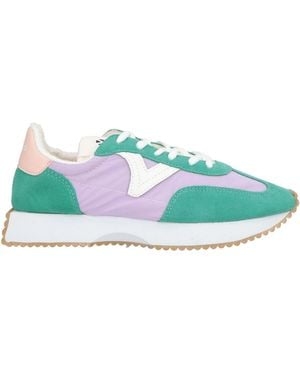 Victoria Sneakers Leather, Textile Fibers - Green