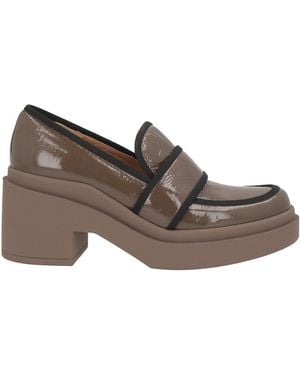 Roberto Festa Taupe Loafers Leather - Brown