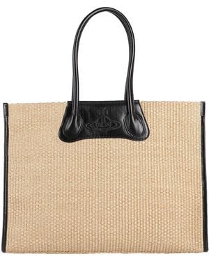 Vivienne Westwood Troy Tote -- Sand Handbag Textile Fibres - Natural