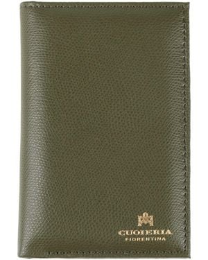 CUOIERIA FIORENTINA Military Wallet Leather - Green