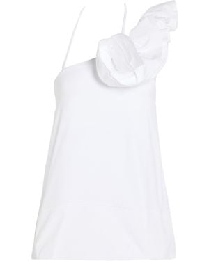 Alpha Studio Top Cotton, Elastane - White