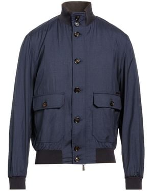 Moorer Jacket Virgin Wool, Silk - Blue