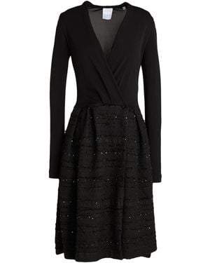 Sara Roka Mini Dress Polyester, Cotton, Acrylic, Polyamide, Viscose - Black