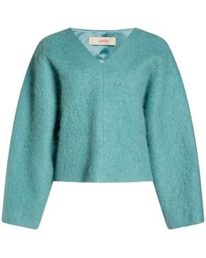 Jucca Sweatshirt Acrylic, Virgin Wool, Mohair Wool, Elastane - Blue