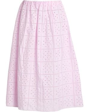 Ganni Midi Skirt Organic Cotton - Pink