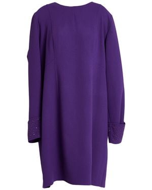 AVOLIO Milano Mini Dress Virgin Wool - Purple
