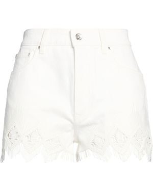 Rabanne Ivory Denim Shorts Cotton - White