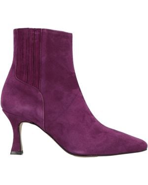 Ovyè Ankle Boots Leather - Purple