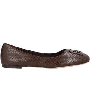 Tory Burch Chocolate Ballet Flats Leather - Brown