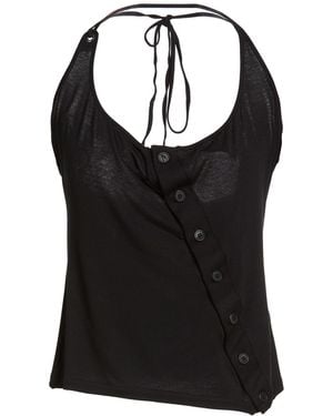 The Attico Top Viscose, Elastane - Black