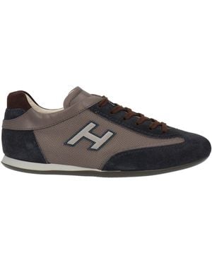 Hogan Midnight Sneakers Leather, Textile Fibers - Blue