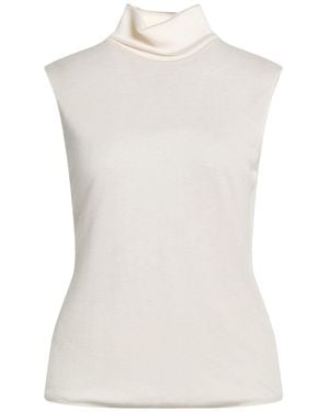 Purotatto Light Turtleneck Viscose, Modal, Wool - White