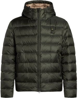 Blauer Pufferjacke & Daunenjacke - Grün