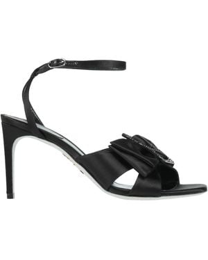 Rene Caovilla Sandals Textile Fibres - Black