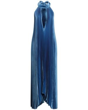 LIDEE Woman Azure Maxi Dress Polyester - Blue