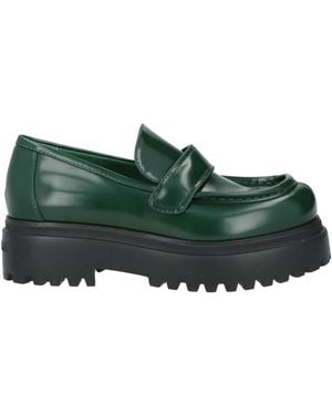 Le Silla Dark Loafers Textile Fibres - Green