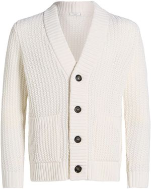 Paolo Pecora Ivory Cardigan Wool, Polyamide - White