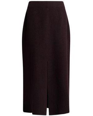 Roberto Collina Midi Skirt Merino Wool - Black