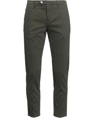 MICHELE CARBONE Military Pants Cotton, Elastane - Gray