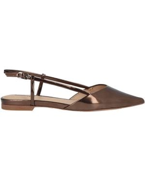 Lola Cruz Ballet Flats Leather - Brown