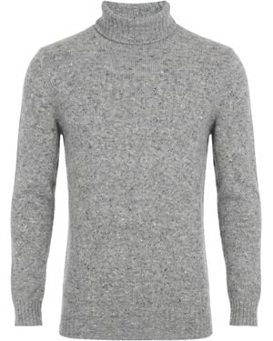 Drumohr Turtleneck Virgin Wool, Cashmere, Polyamide - Gray