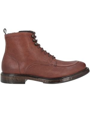 FRANZINI Tan Ankle Boots Leather - Brown