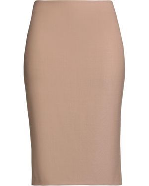 Antonelli Camel Midi Skirt Polyester, Virgin Wool, Elastane - Natural