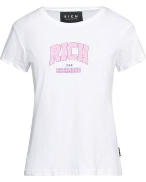 John Richmond T-Shirt Cotton, Elastane - White