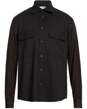 Yes London Shirt Virgin Wool, Polyester, Elastane, Viscose - Black