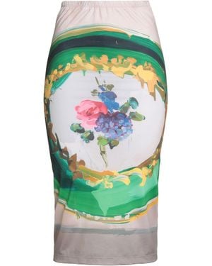 MSGM Midi Skirt Polyester, Elastane - Green