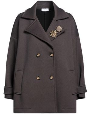 Motel Charcoal Coat Polyamide, Polyester, Viscose, Elastane - Black