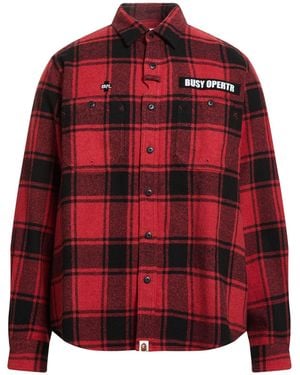 A Bathing Ape Shirts - Red