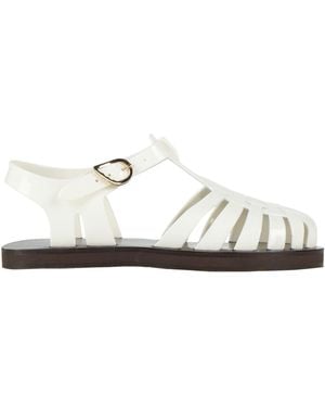 Ancient Greek Sandals Sandals Rubber - White