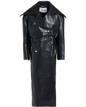 Nanushka Overcoat & Trench Coat Polyester, Polyurethane Coated - Black