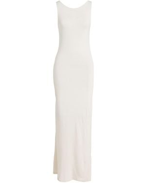 Majestic Filatures Cream Maxi Dress Viscose, Elastane - White